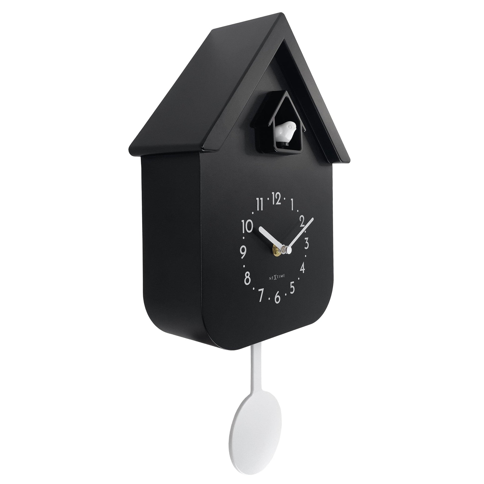 Wall clock 21.5x41.5x8.5cm - Pendulum - Cuckoo - NeXtime 'Twitter' - wevelnit