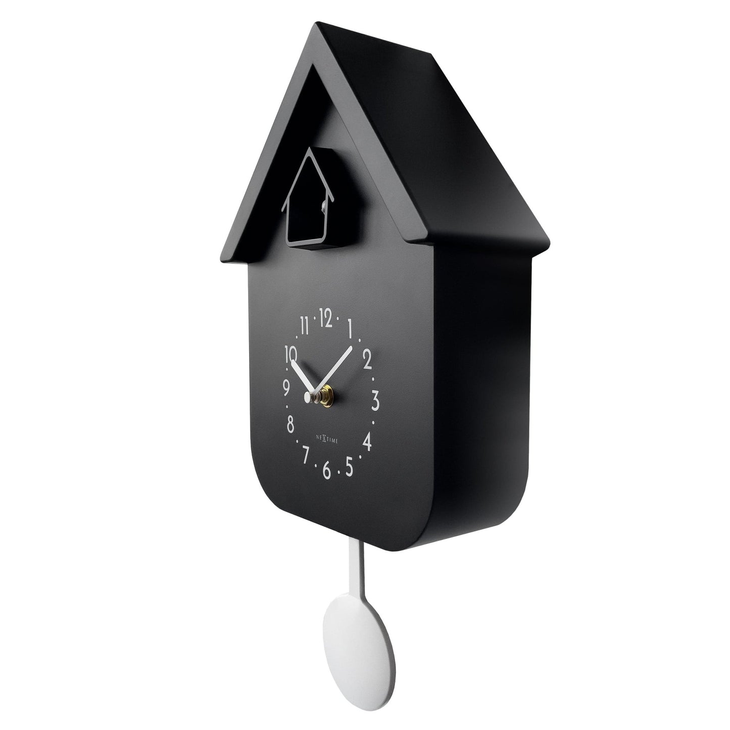 Wall clock 21.5x41.5x8.5cm - Pendulum - Cuckoo - NeXtime 'Twitter' - wevelnit