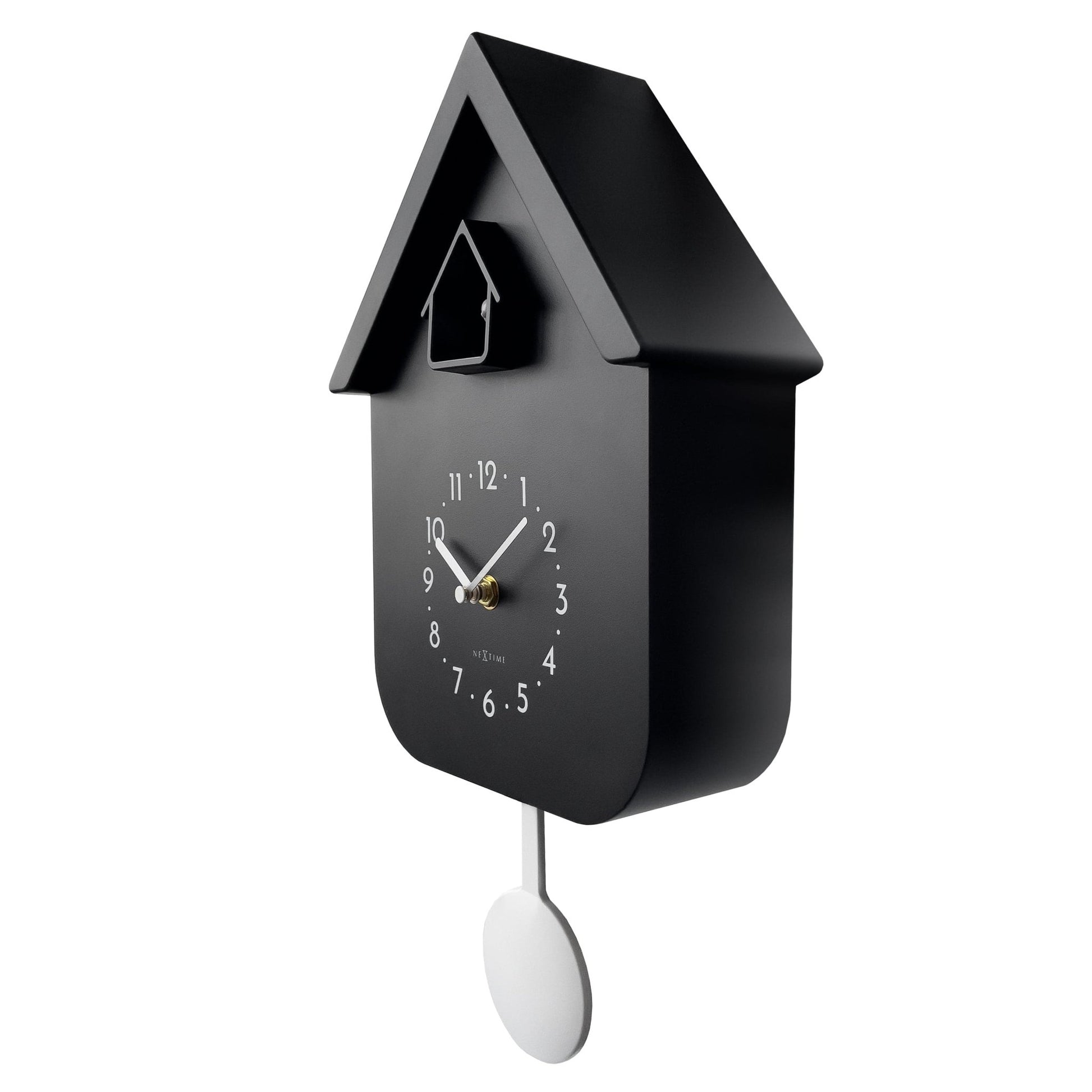 Wall clock 21.5x41.5x8.5cm - Pendulum - Cuckoo - NeXtime 'Twitter' - wevelnit