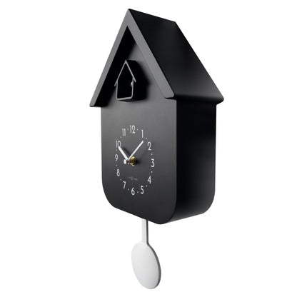 Wall clock 21.5x41.5x8.5cm - Pendulum - Cuckoo - NeXtime 'Twitter' - wevelnit