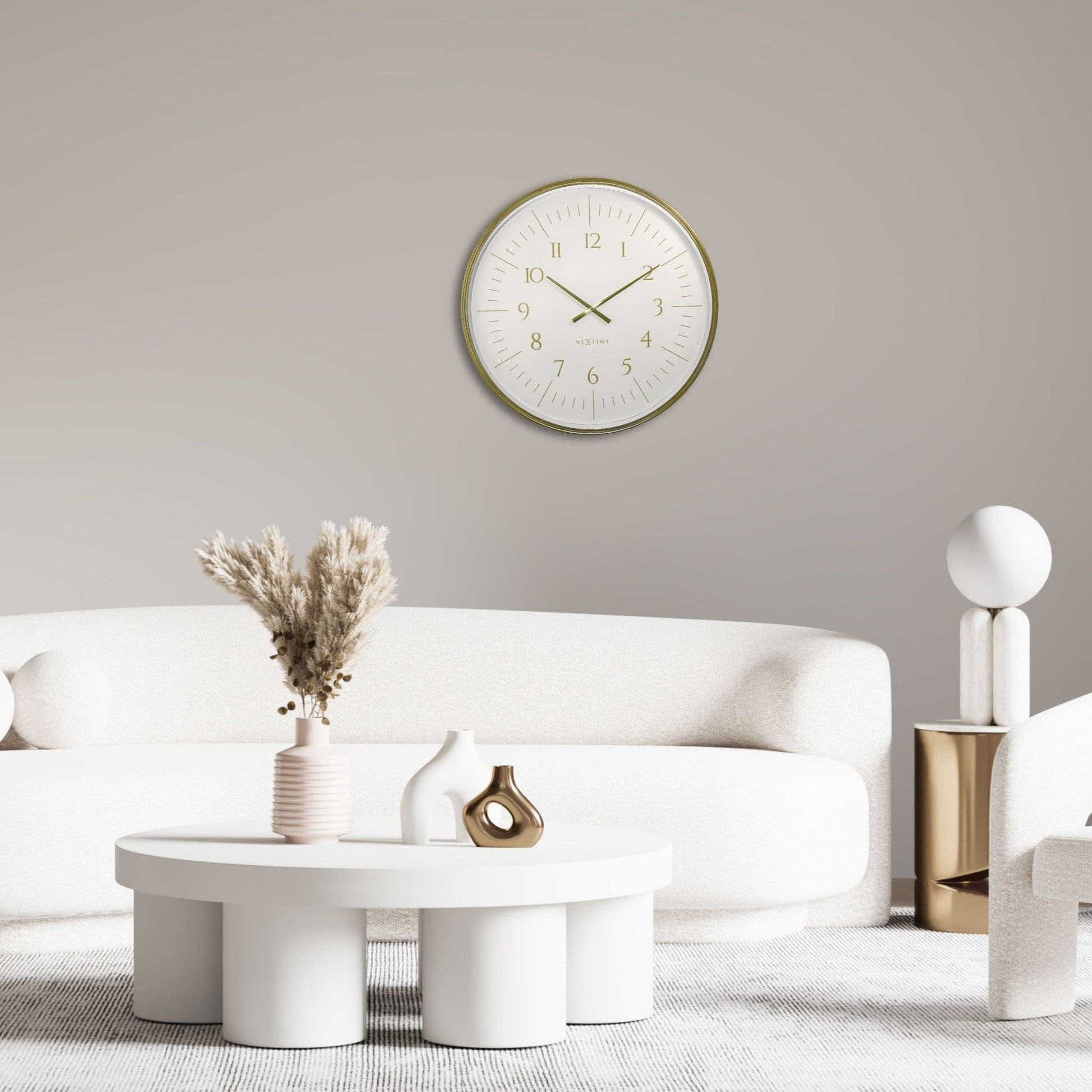 Wall clock 77cm - Black/White - Plastic - NeXtime 'Galaxy Large' - wevelnit