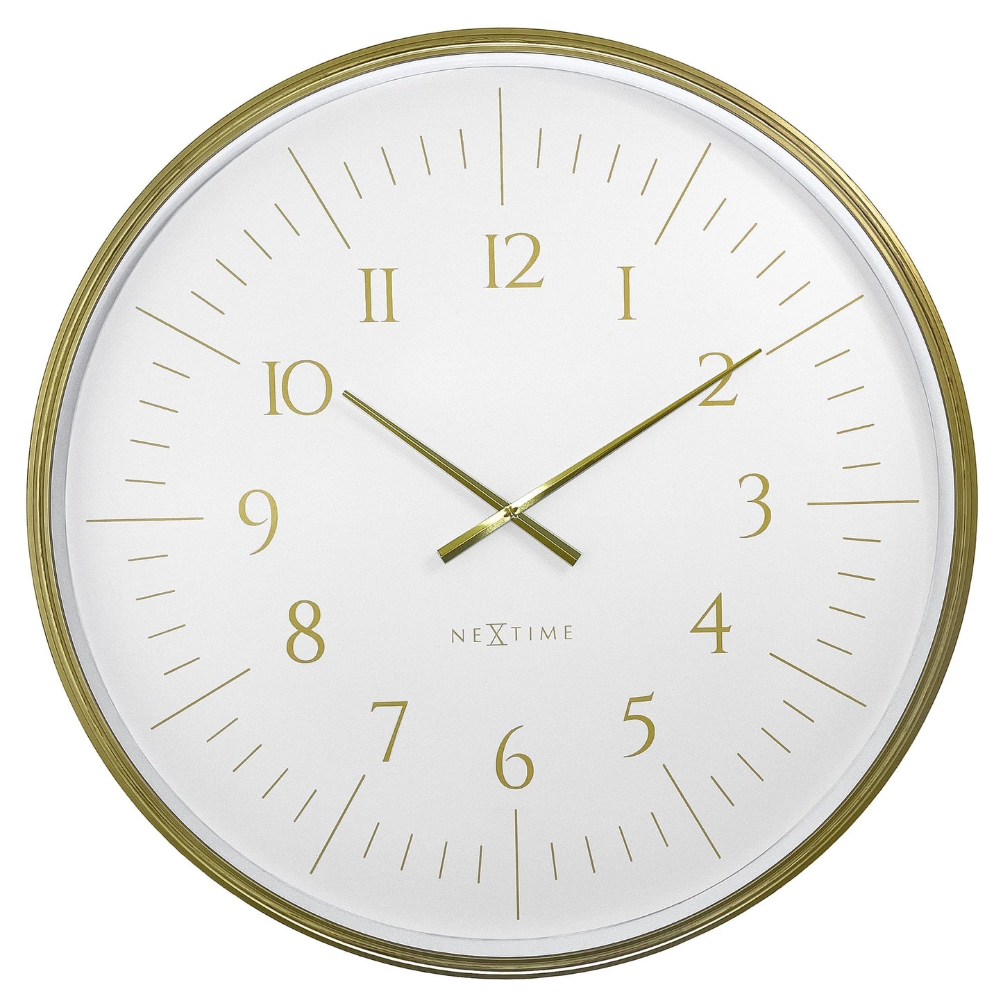 Wall clock 77cm - Black/White - Plastic - NeXtime 'Galaxy Large' - wevelnit