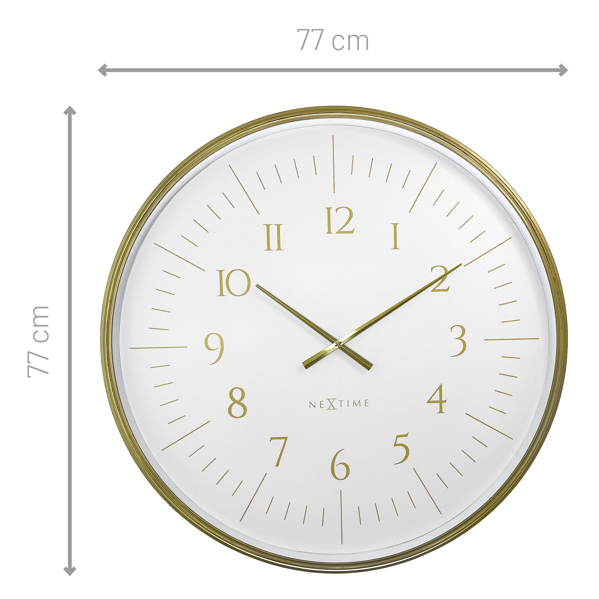 Wall clock 77cm - Black/White - Plastic - NeXtime 'Galaxy Large' - wevelnit