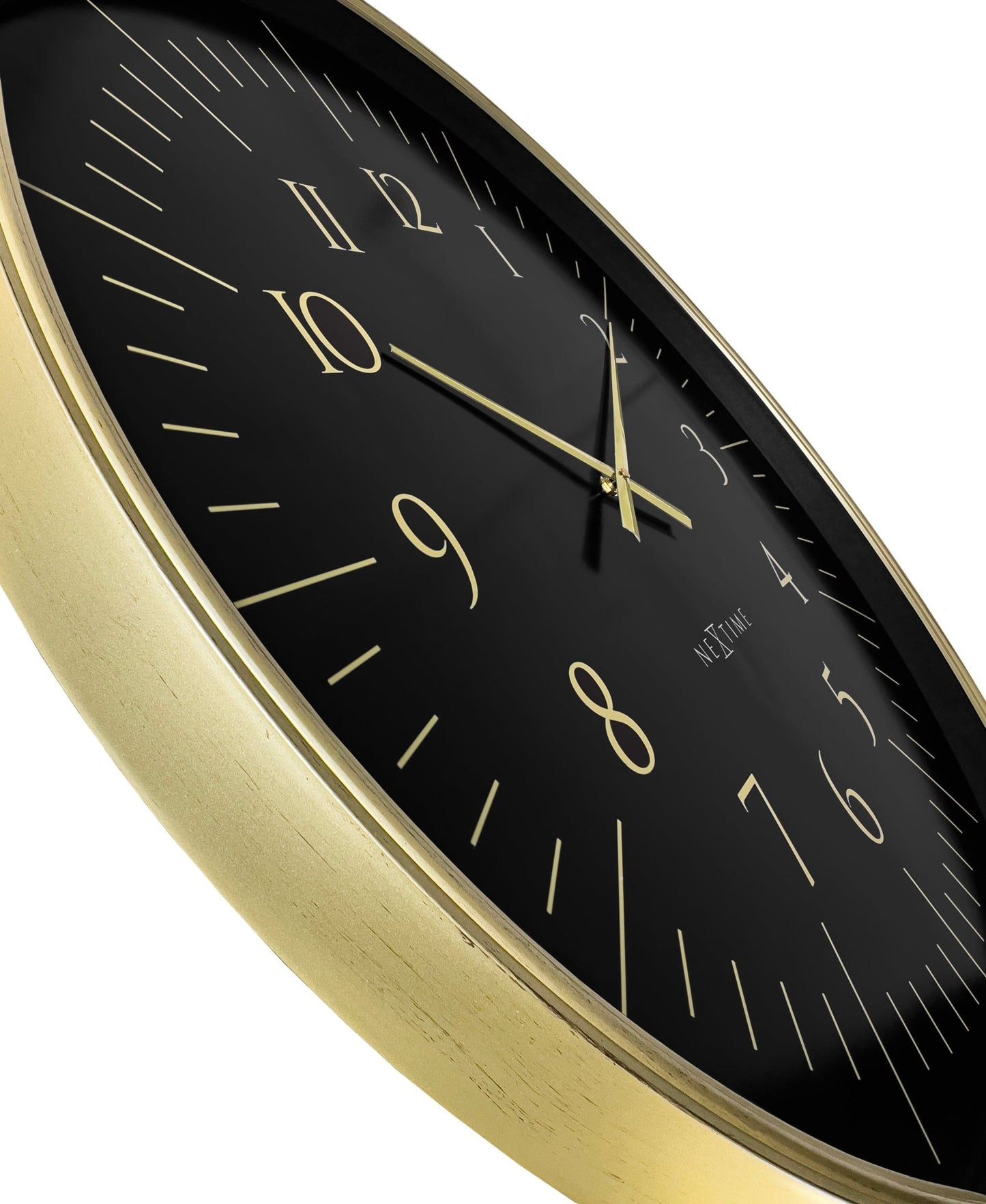 Wall clock 77cm - Black/White - Plastic - NeXtime 'Galaxy Large' - wevelnit