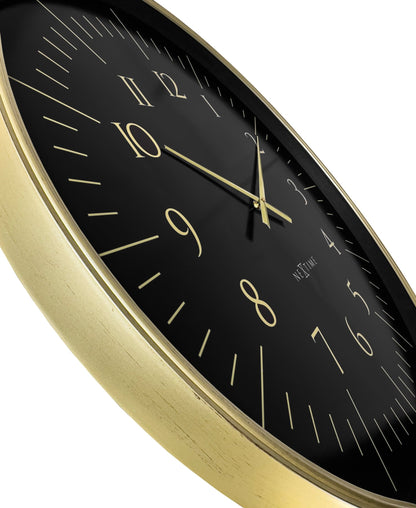 Wall clock 77cm - Black/White - Plastic - NeXtime 'Galaxy Large' - wevelnit