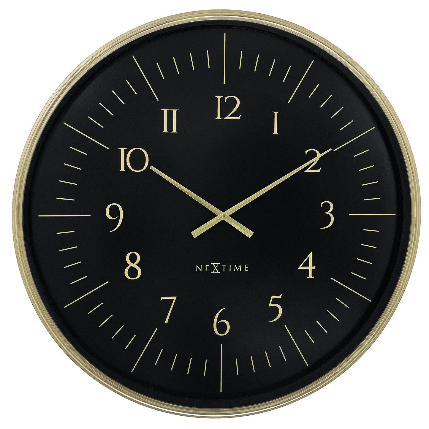 Wall clock 77cm - Black/White - Plastic - NeXtime 'Galaxy Large' - wevelnit