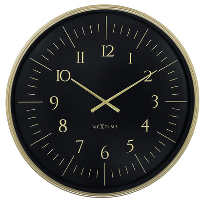 Wall clock 77cm - Black/White - Plastic - NeXtime 'Galaxy Large' - wevelnit