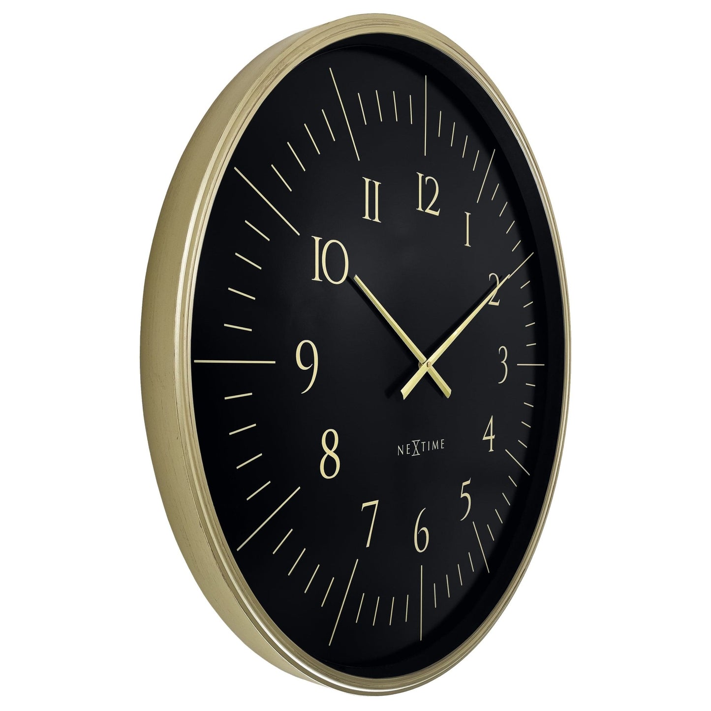 Wall clock 77cm - Black/White - Plastic - NeXtime 'Galaxy Large' - wevelnit