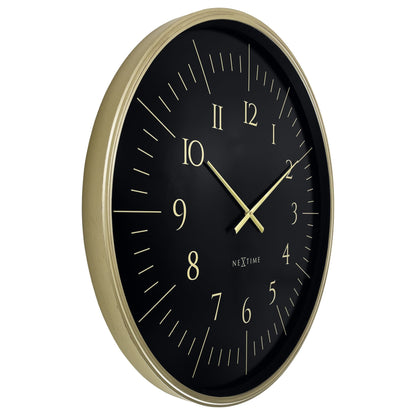 Wall clock 77cm - Black/White - Plastic - NeXtime 'Galaxy Large' - wevelnit