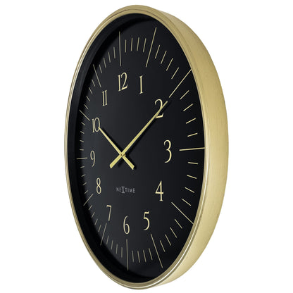 Wall clock 77cm - Black/White - Plastic - NeXtime 'Galaxy Large' - wevelnit
