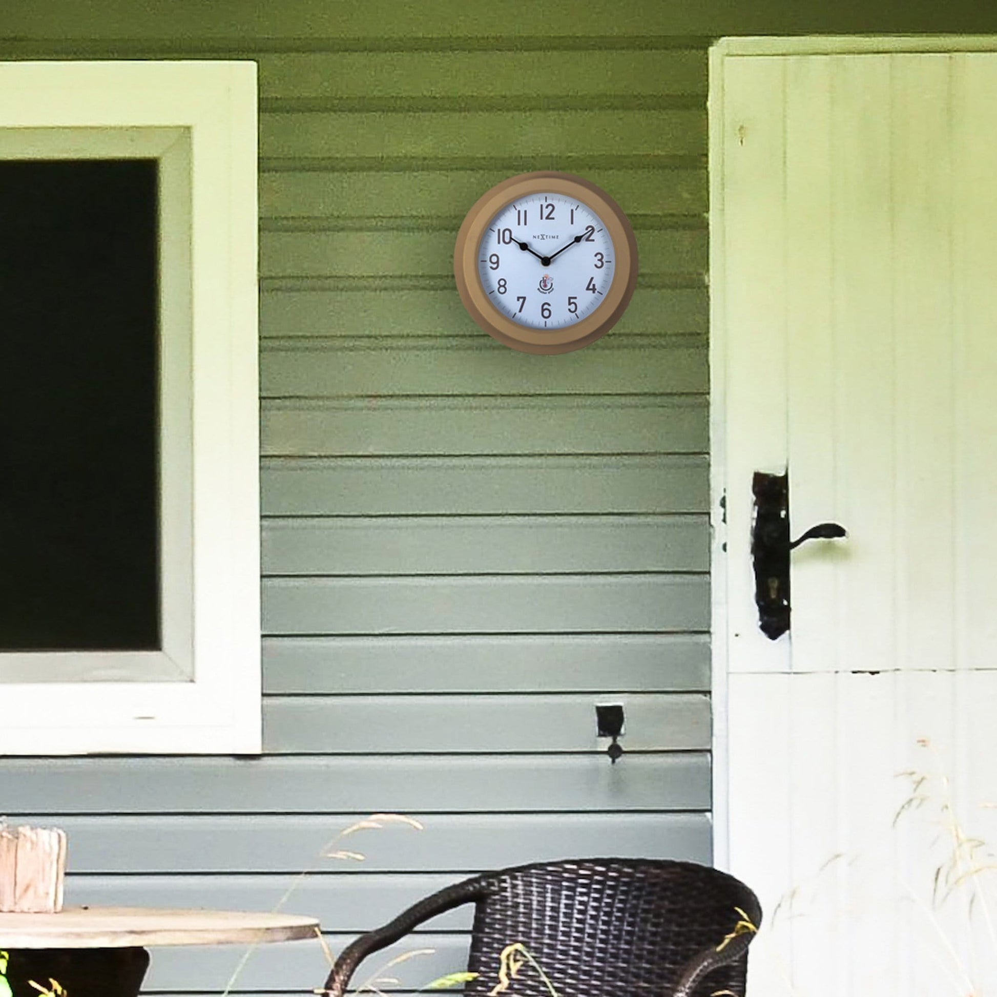 Weatherproof Outdoor Wall Clock - 22cm - Metal - Galvanized  Poppy - Wevelnit