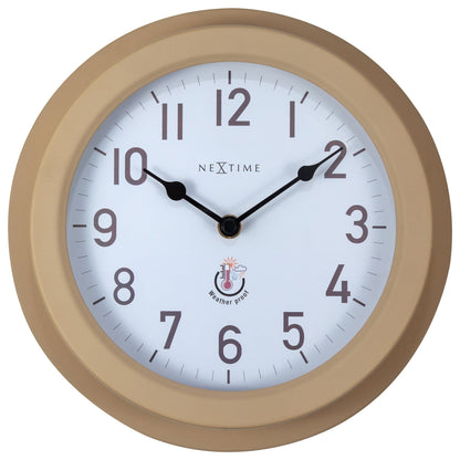 Weatherproof Outdoor Wall Clock - 22cm - Metal - Galvanized  Poppy - Wevelnit