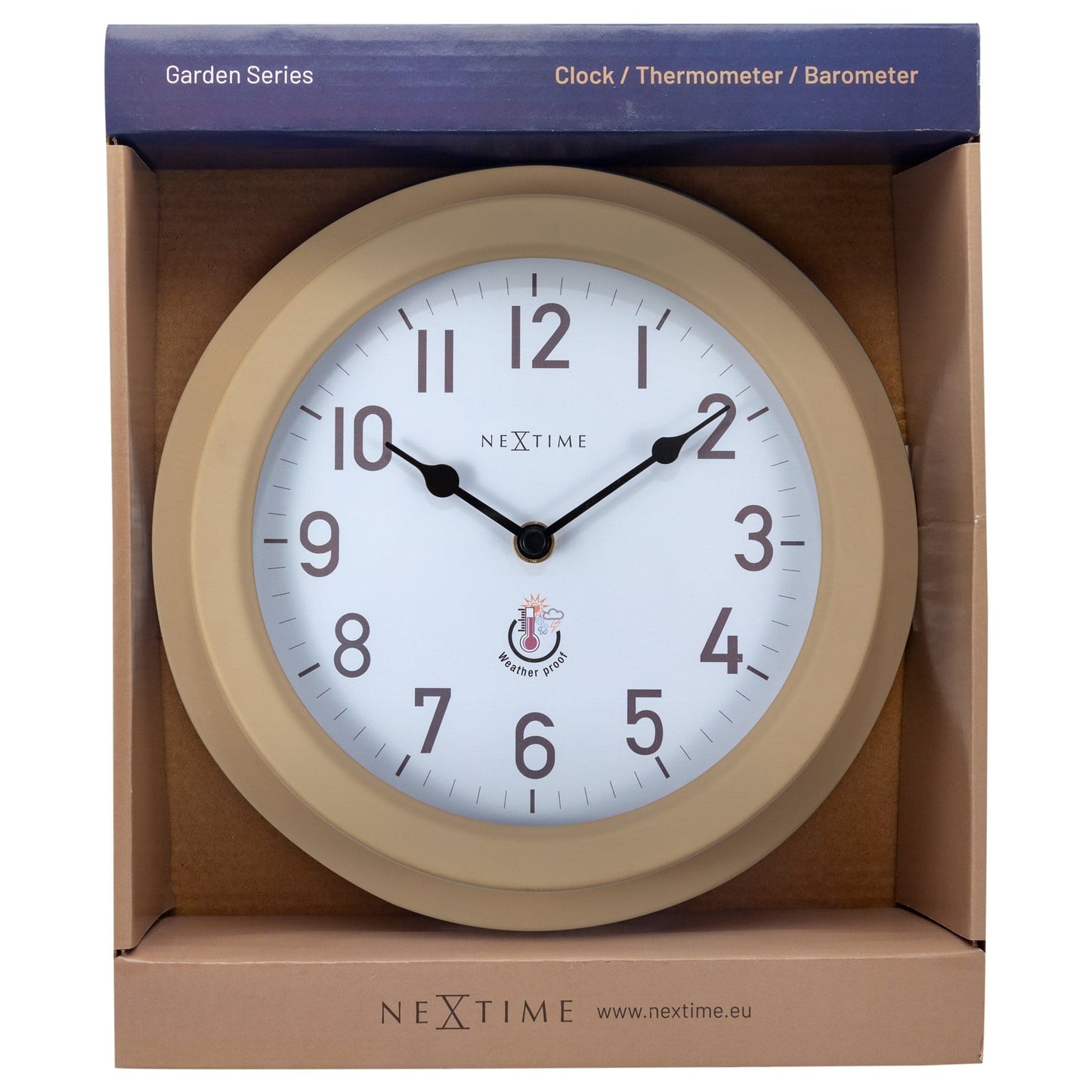 Weatherproof Outdoor Wall Clock - 22cm - Metal - Galvanized  Poppy - Wevelnit