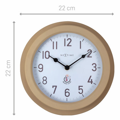 Weatherproof Outdoor Wall Clock - 22cm - Metal - Galvanized  Poppy - Wevelnit