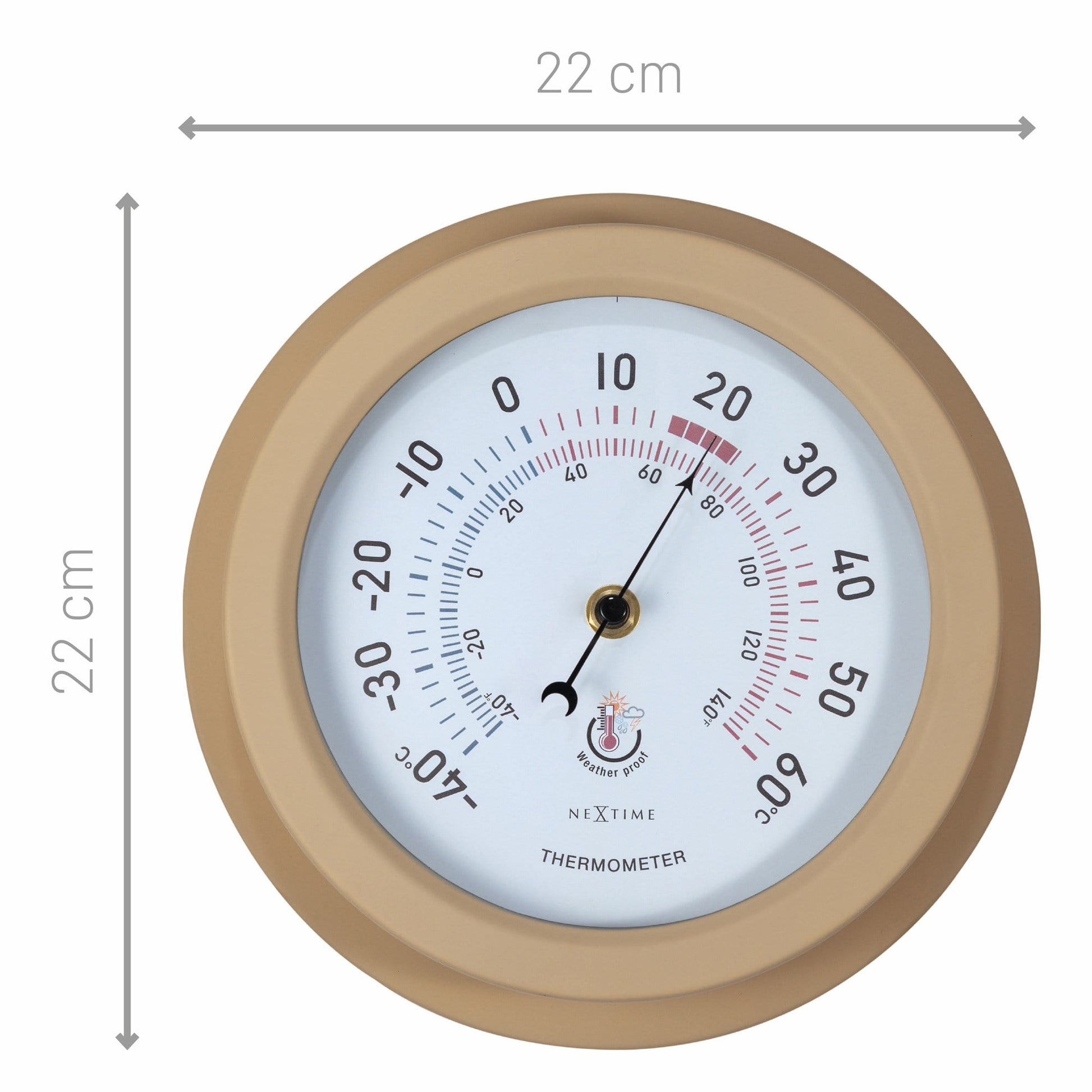 Weatherproof Thermometer - 22cm - Metal - Galvanized  Lily - Wevelnit