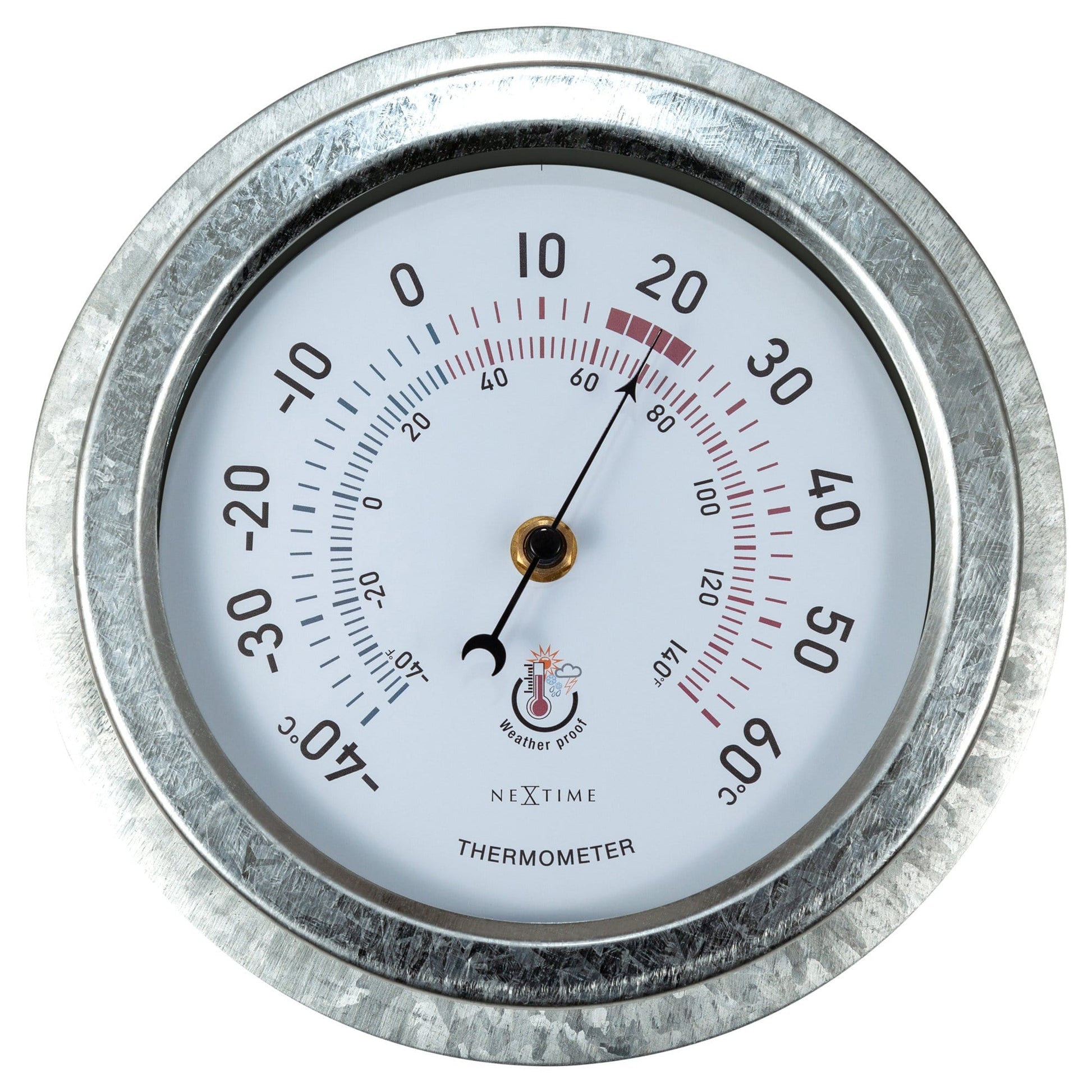 Weatherproof Thermometer - 22cm - Metal - Galvanized  Lily - Wevelnit