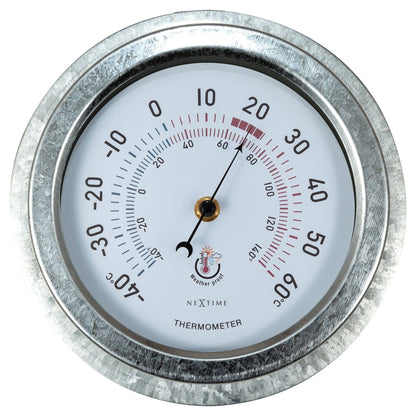 Weatherproof Thermometer - 22cm - Metal - Galvanized  Lily - Wevelnit