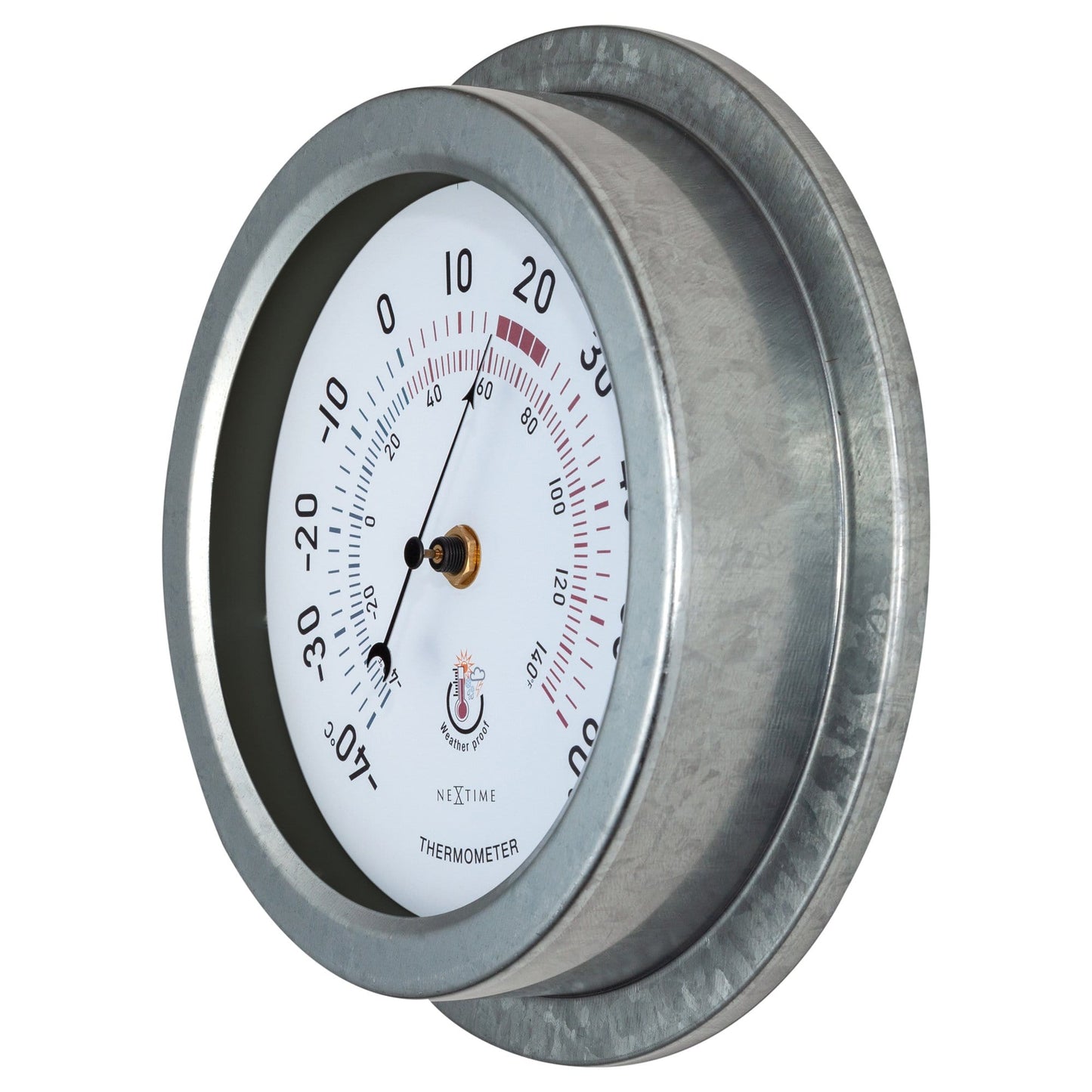 Weatherproof Thermometer - 22cm - Metal - Galvanized  Lily - Wevelnit