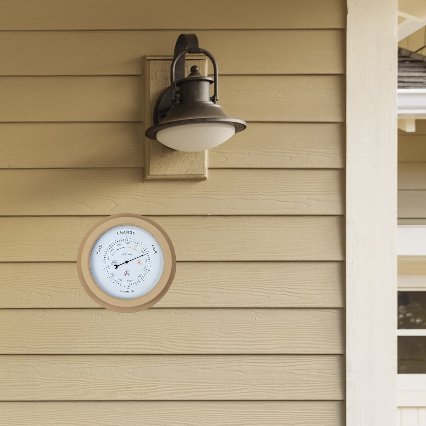 Weatherproof Barometer - 22cm - Metal - Galvanized  Orchid - Wevelnit