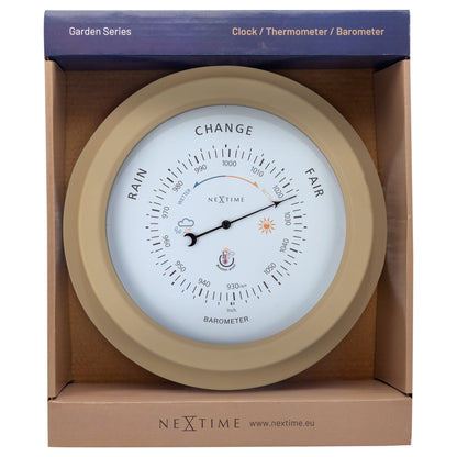 Weatherproof Barometer - 22cm - Metal - Galvanized  Orchid - Wevelnit