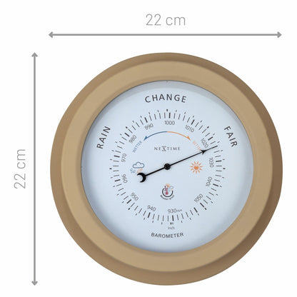 Weatherproof Barometer - 22cm - Metal - Galvanized  Orchid - Wevelnit
