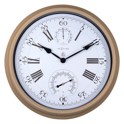 Weatherstation - Wall clock - Weatherproof - 40.5 cm - Metal -  Hyacinth - Wevelnit
