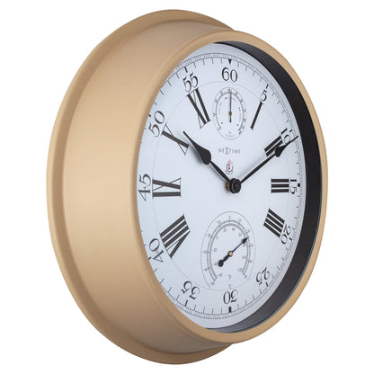 Weatherstation - Wall clock - Weatherproof - 40.5 cm - Metal -  Hyacinth - Wevelnit
