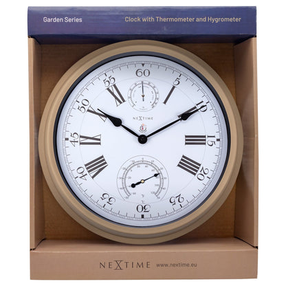 Weatherstation - Wall clock - Weatherproof - 40.5 cm - Metal -  Hyacinth - Wevelnit