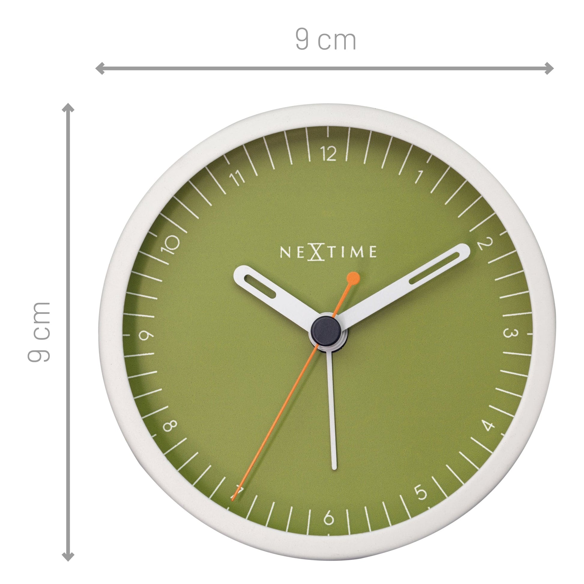 Table Alarm Clock 9x9x7.5cm - Silent - Light function /Metal "Small" - wevelnit