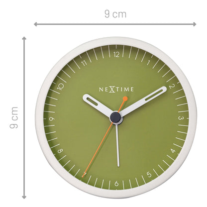 Table Alarm Clock 9x9x7.5cm - Silent - Light function /Metal "Small" - wevelnit