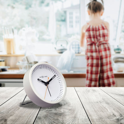 Table Alarm Clock 9x9x7.5cm - Silent - Light function /Metal "Small" - wevelnit