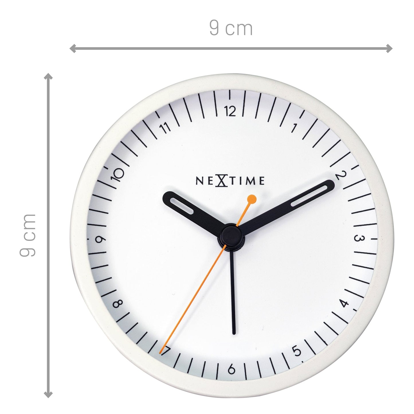 Table Alarm Clock 9x9x7.5cm - Silent - Light function /Metal "Small" - wevelnit