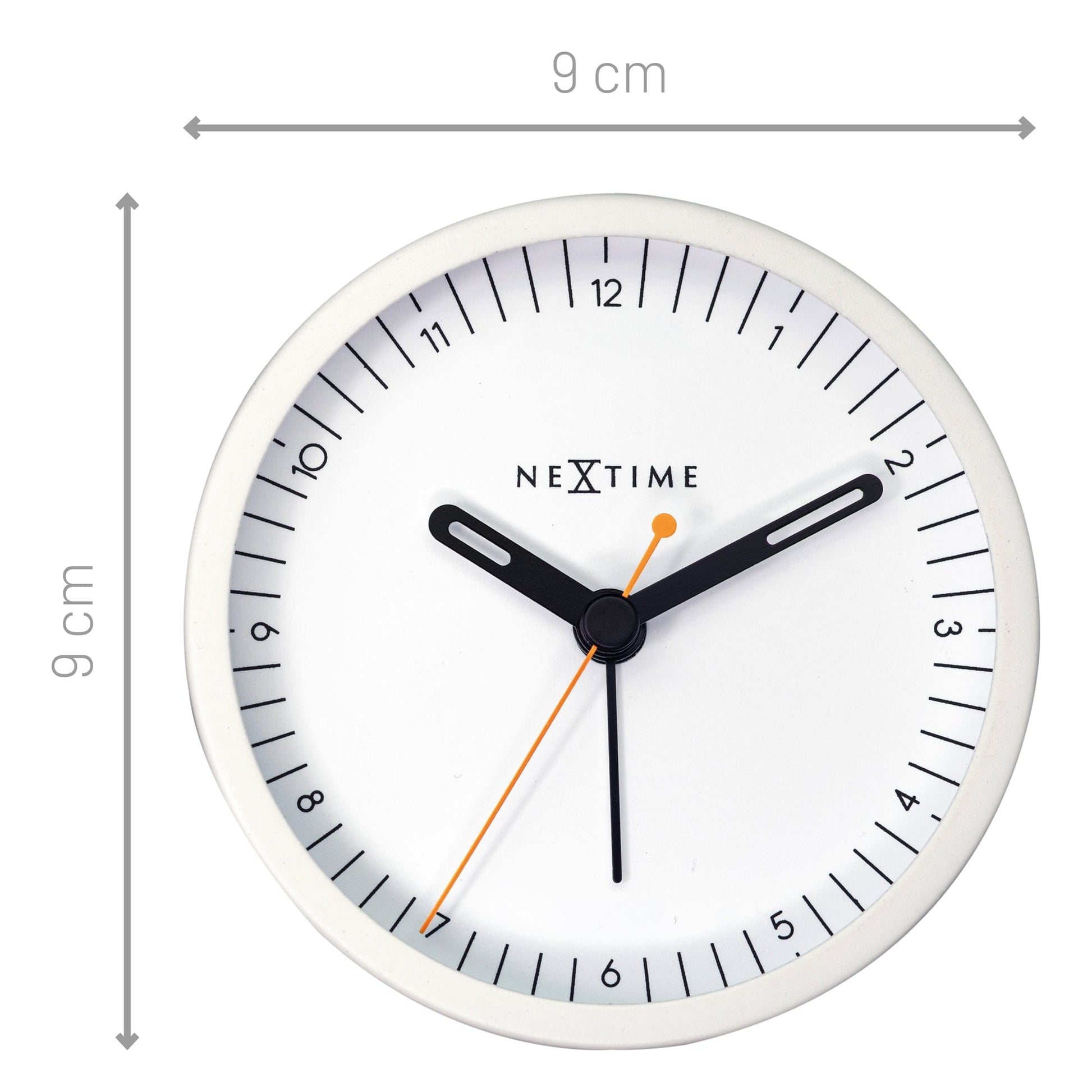 Table Alarm Clock 9x9x7.5cm - Silent - Light function /Metal "Small" - wevelnit