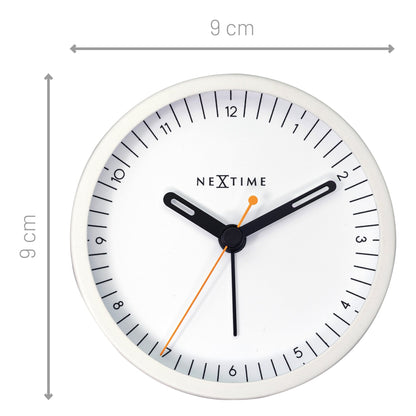 Table Alarm Clock 9x9x7.5cm - Silent - Light function /Metal "Small" - wevelnit