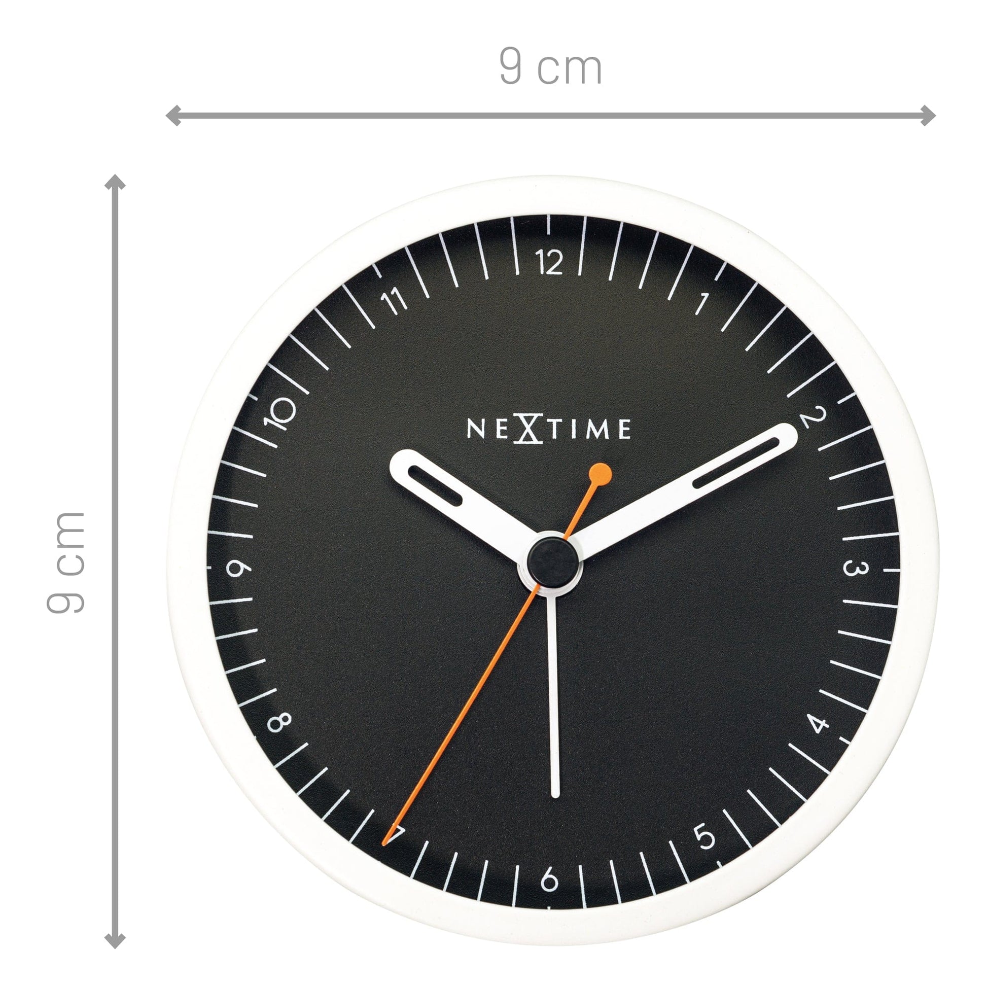 Table Alarm Clock 9x9x7.5cm - Silent - Light function /Metal "Small" - wevelnit
