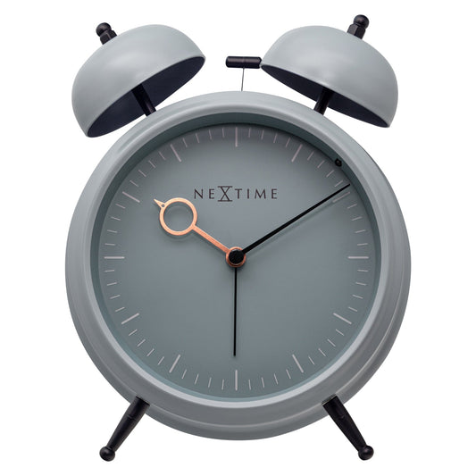 Table Alarm Clock 15x18x7cm - Silent - Light function - Metal "Golden Hour" - wevelnit