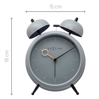 Table Alarm Clock 15x18x7cm - Silent - Light function - Metal "Golden Hour" - wevelnit