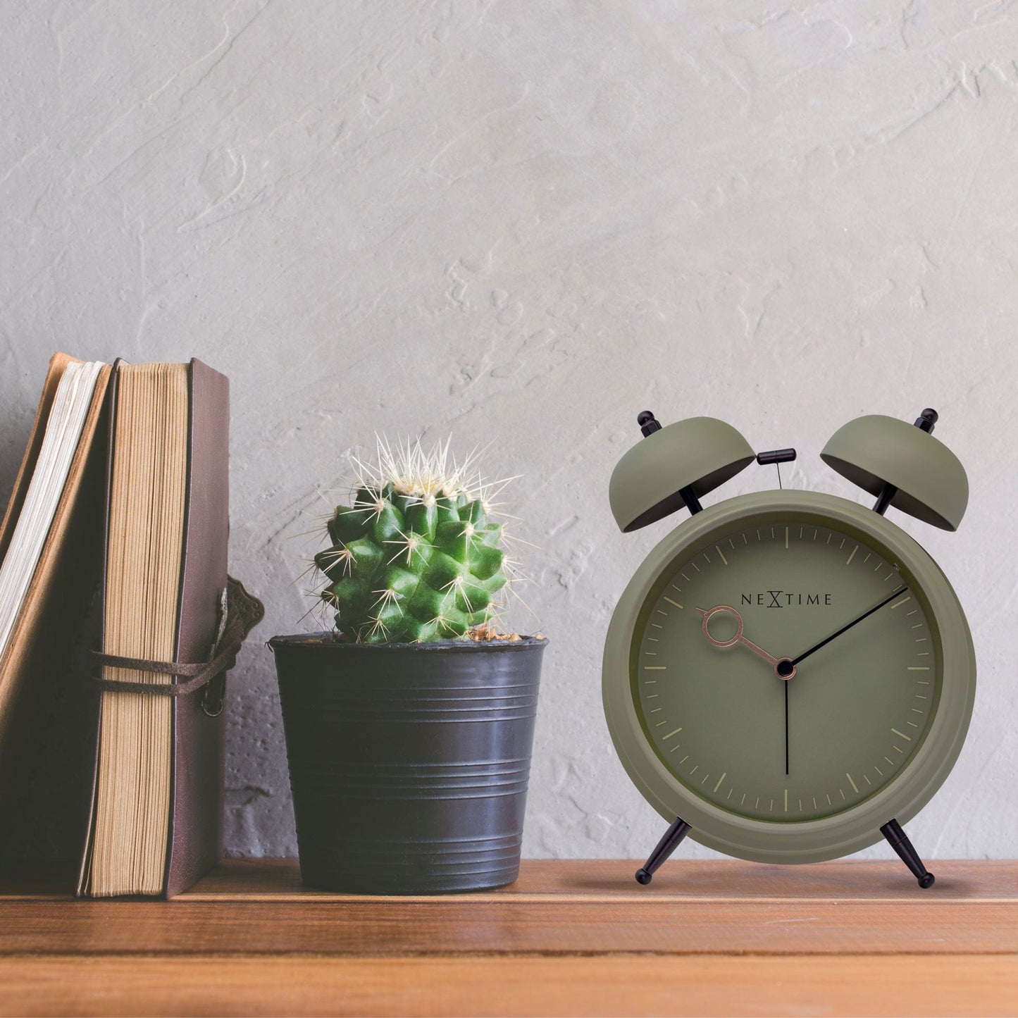 Table Alarm Clock 15x18x7cm - Silent - Light function - Metal "Golden Hour" - wevelnit
