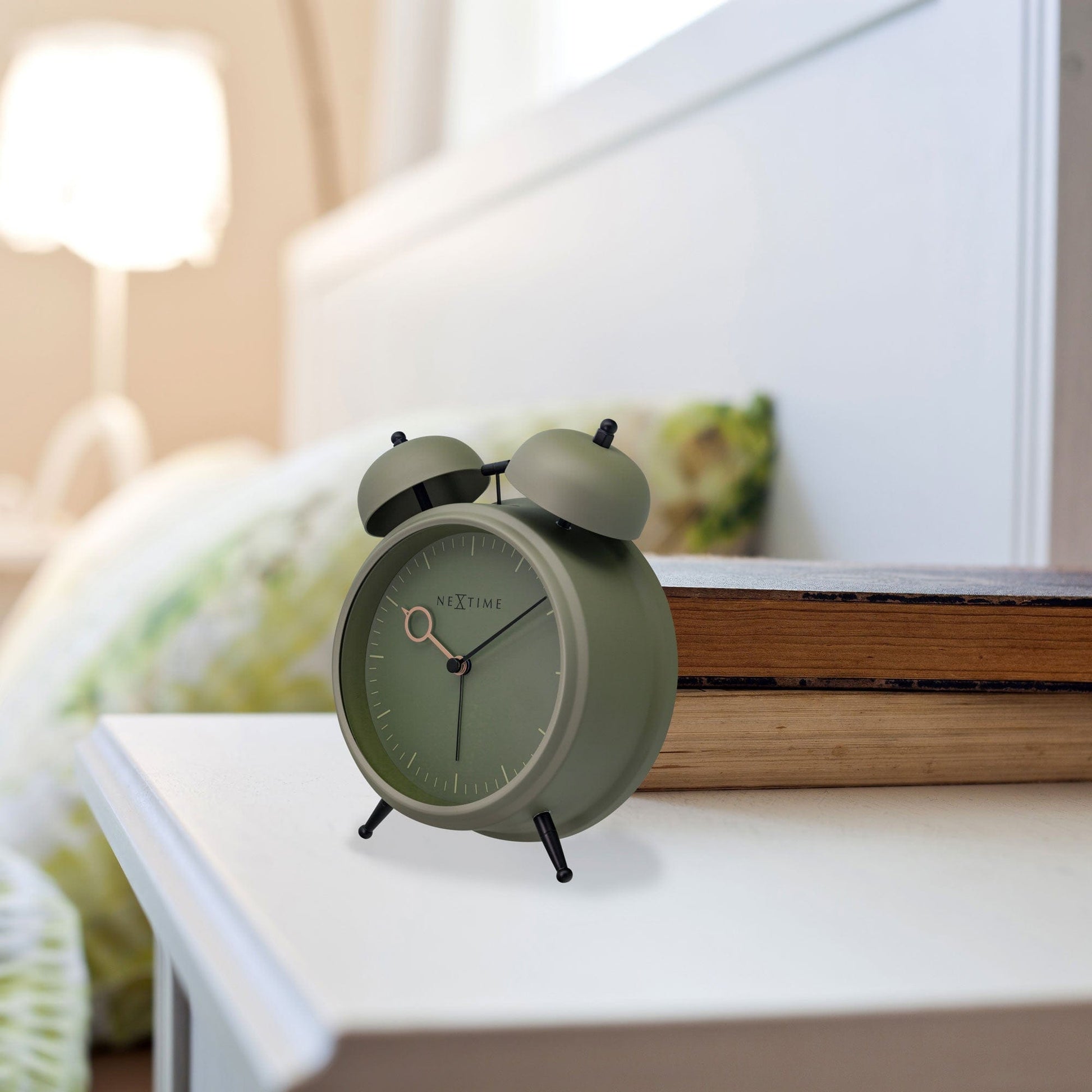 Table Alarm Clock 15x18x7cm - Silent - Light function - Metal "Golden Hour" - wevelnit