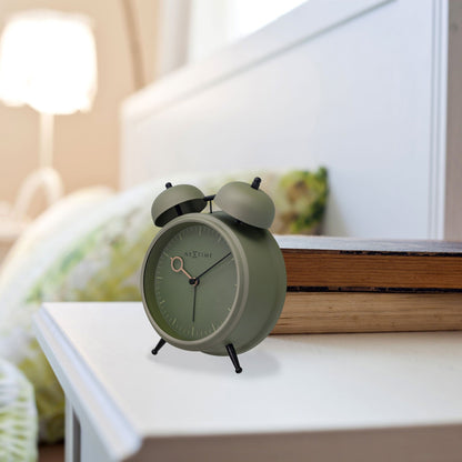 Table Alarm Clock 15x18x7cm - Silent - Light function - Metal "Golden Hour" - wevelnit