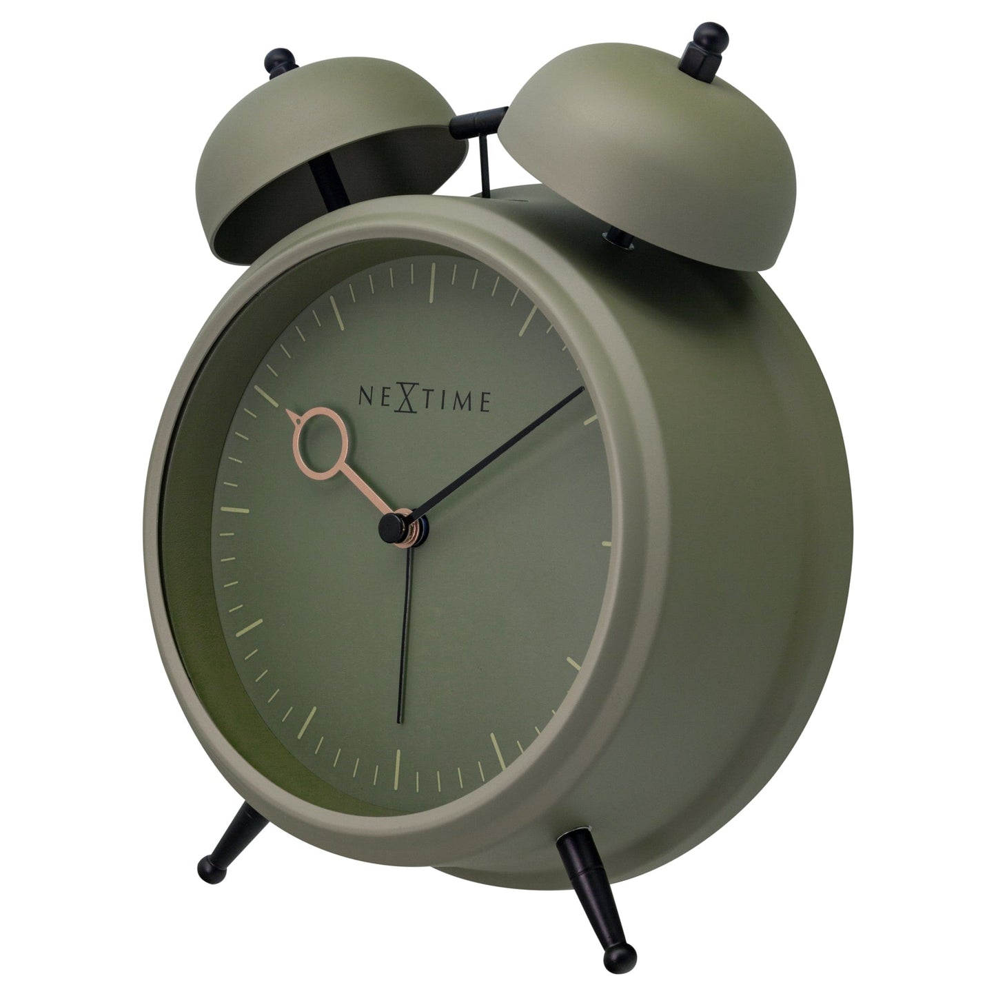 Table Alarm Clock 15x18x7cm - Silent - Light function - Metal "Golden Hour" - wevelnit