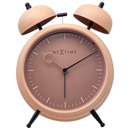 Table Alarm Clock 15x18x7cm - Silent - Light function - Metal "Golden Hour" - wevelnit