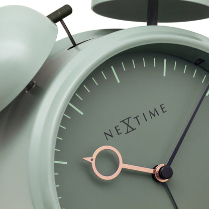Table Alarm Clock 15x18x7cm - Silent - Light function - Metal "Golden Hour" - wevelnit