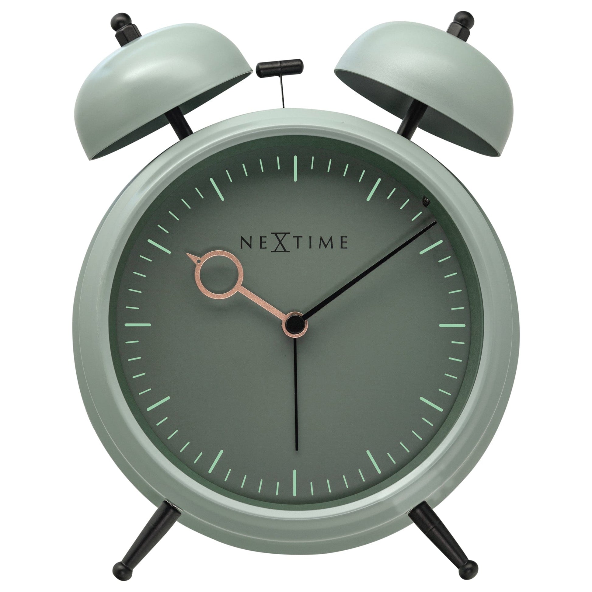 Table Alarm Clock 15x18x7cm - Silent - Light function - Metal "Golden Hour" - wevelnit