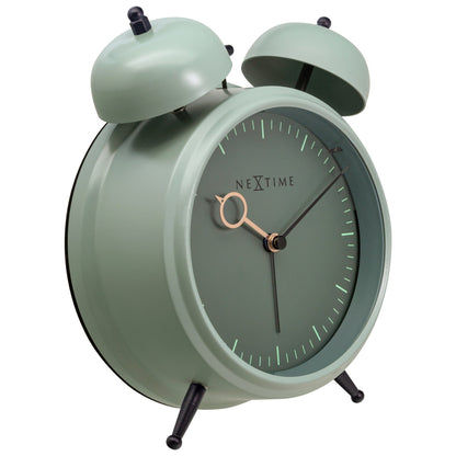 Table Alarm Clock 15x18x7cm - Silent - Light function - Metal "Golden Hour" - wevelnit