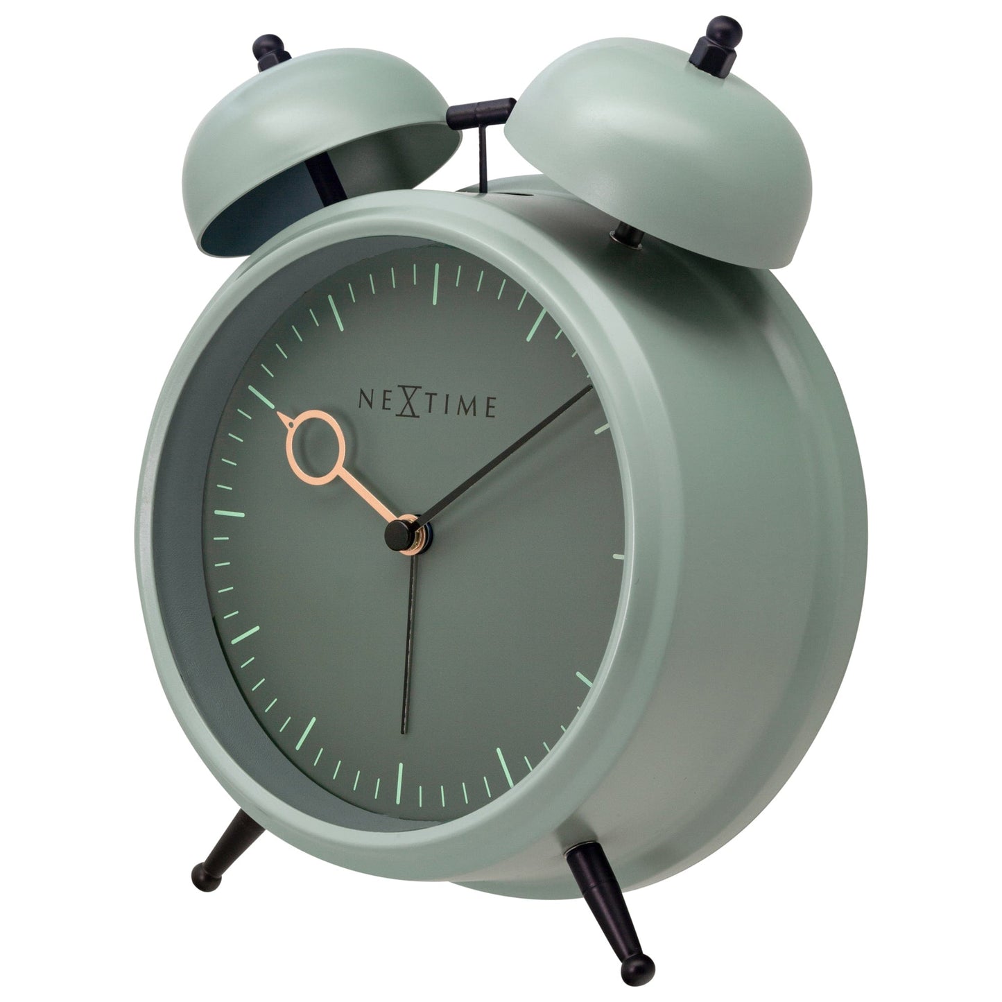 Table Alarm Clock 15x18x7cm - Silent - Light function - Metal "Golden Hour" - wevelnit