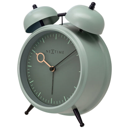 Table Alarm Clock 15x18x7cm - Silent - Light function - Metal "Golden Hour" - wevelnit