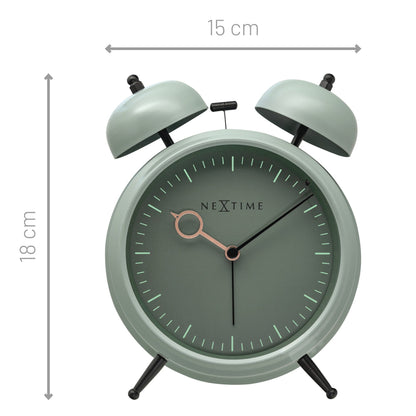 Table Alarm Clock 15x18x7cm - Silent - Light function - Metal "Golden Hour" - wevelnit