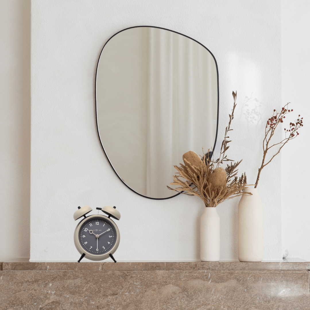 Table Alarm Clock 12 x 14 x 6cm - Metal - NeXtime "Golden Hour" - wevelnit