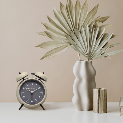 Table Alarm Clock 12 x 14 x 6cm - Metal - NeXtime "Golden Hour" - wevelnit